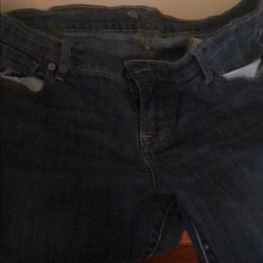 Old navy blue jeans
